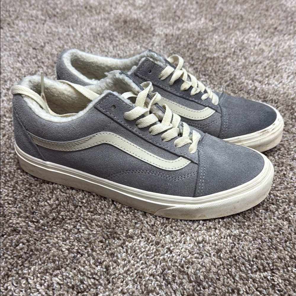 Vans Old Skool Gray and Cream Casual Sneakers
